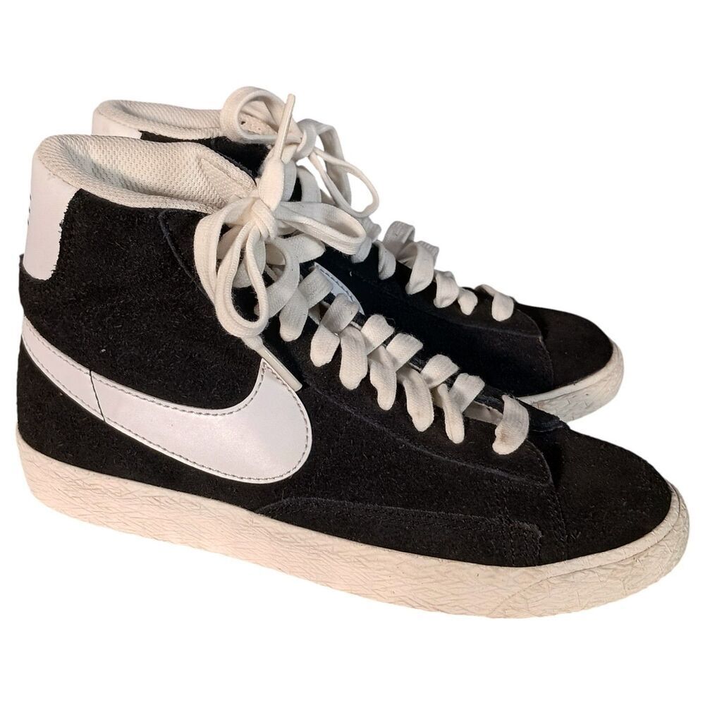 Nike Blazer Mid Boys Size 4Y Black Athletic Casual Shoes Sneakers DA4672-001